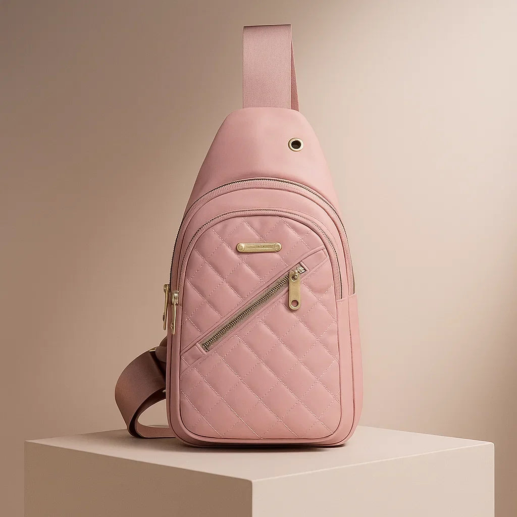Quilted Sling Bag for Stylish Convenience Pink