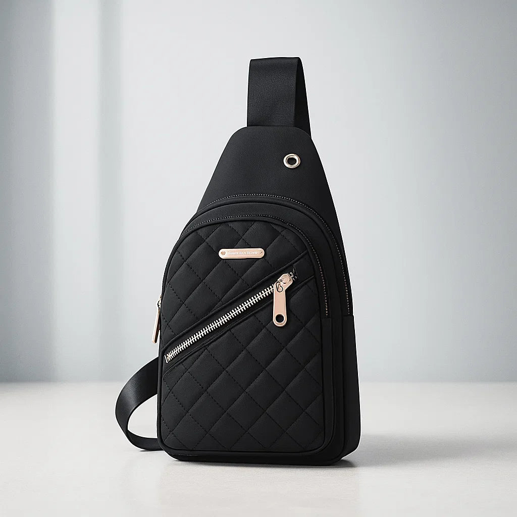 Quilted Sling Bag for Stylish Convenience Black