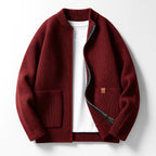 Men's Knit Sweatercoat - Montaro Style Red
