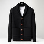 Men's Crest Cardigan Black