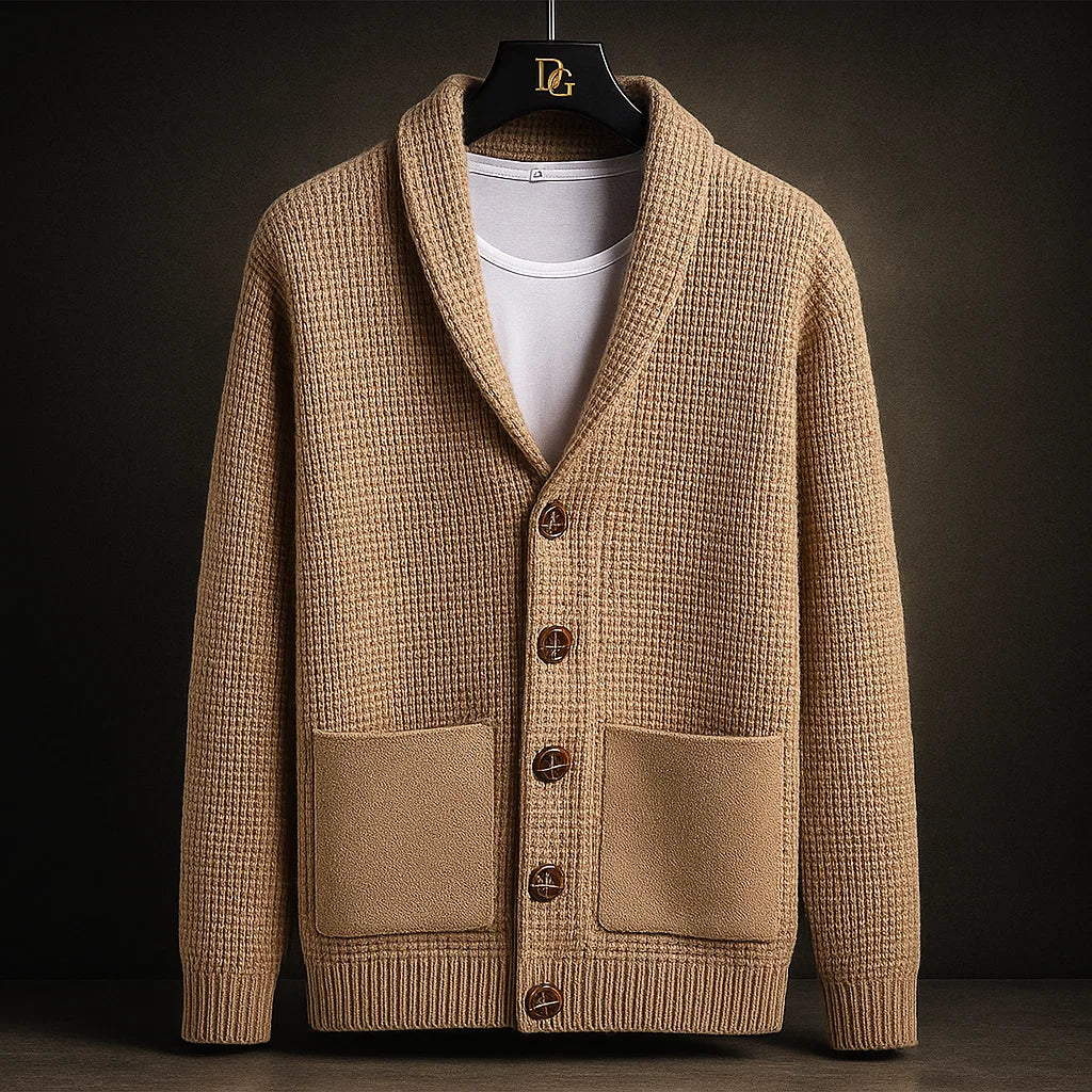 Men's Crest Cardigan Brown