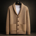 Men's Crest Cardigan Brown