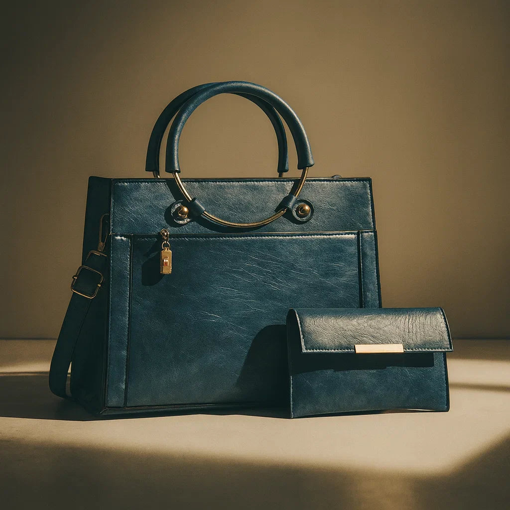 Elegant Handbag Set for Stylish Women Blue