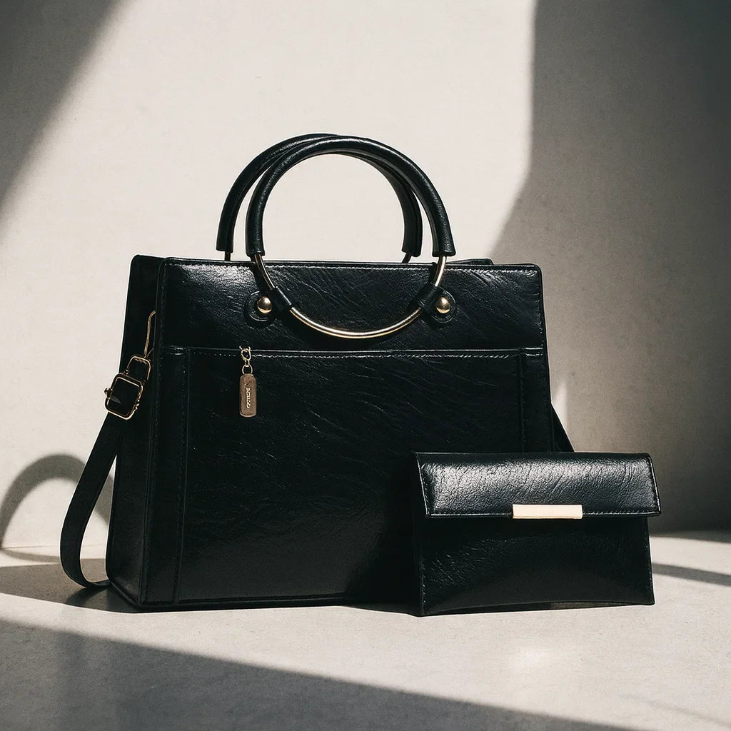 Elegant Handbag Set for Stylish Women Black