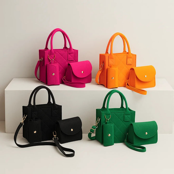 Elegant Trevi Tote Bag Set-MODAUTLET