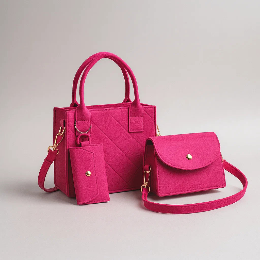 Elegant Trevi Tote Bag Set-MODAUTLET
