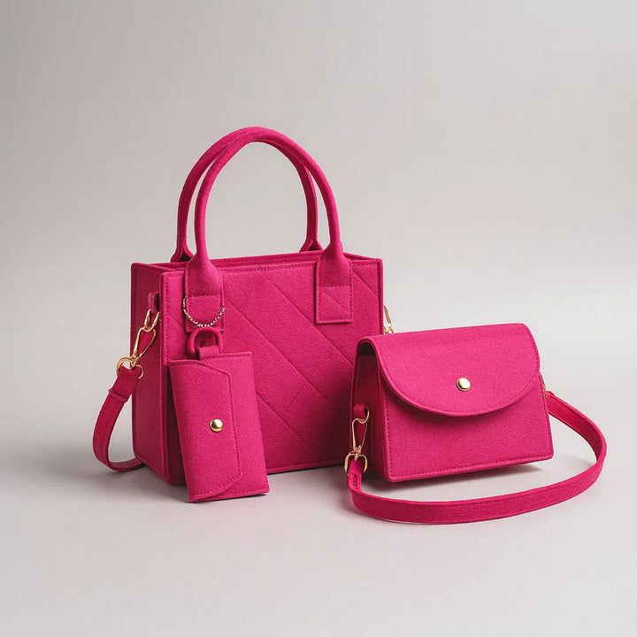 Elegant Trevi Tote Bag Set-MODAUTLET