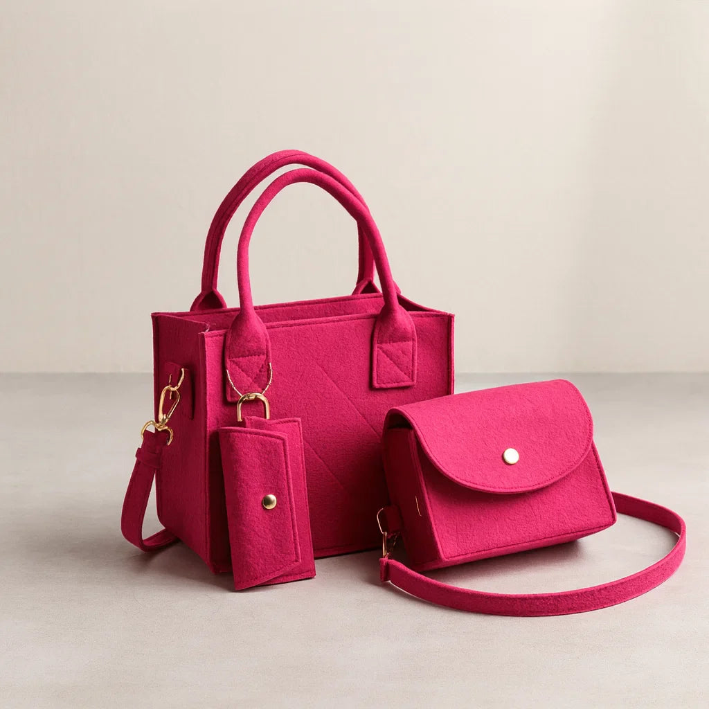 Elegant Trevi Tote Bag Set-MODAUTLET