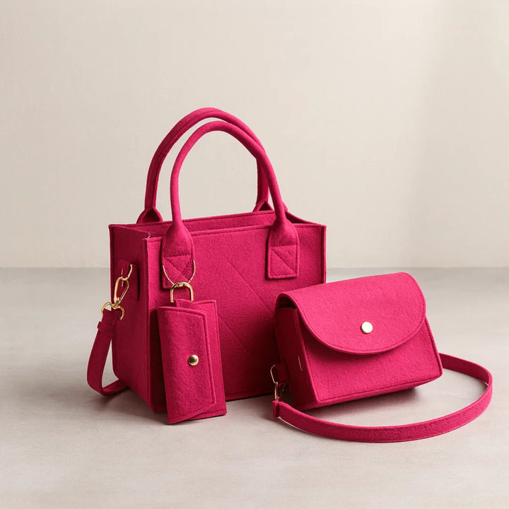 Elegant Trevi Tote Bag Set-MODAUTLET