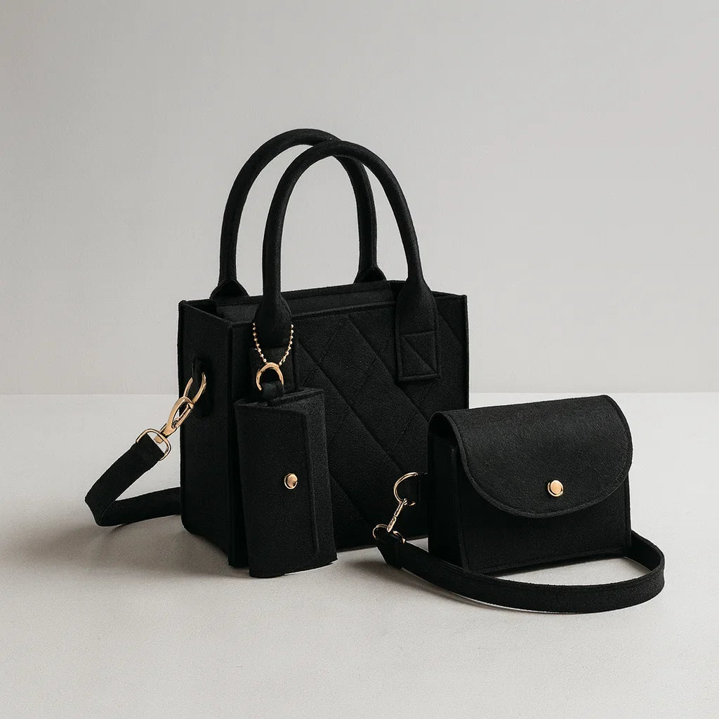 Elegant Trevi Tote Bag Set-MODAUTLET