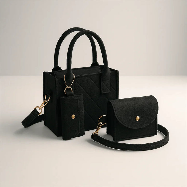 Elegant Trevi Tote Bag Set-MODAUTLET