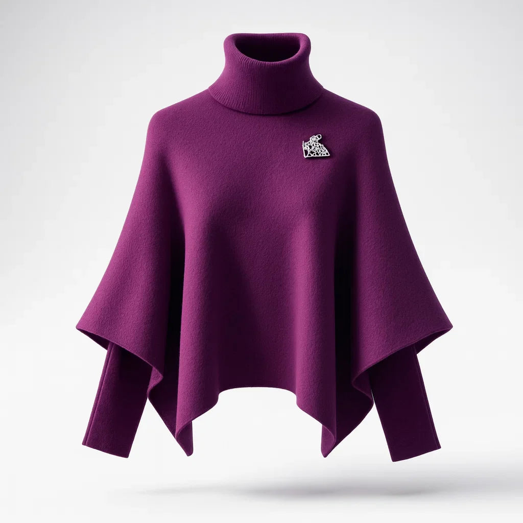 Women's Cloak Sweater - Fiorenza Lioré Style Purple