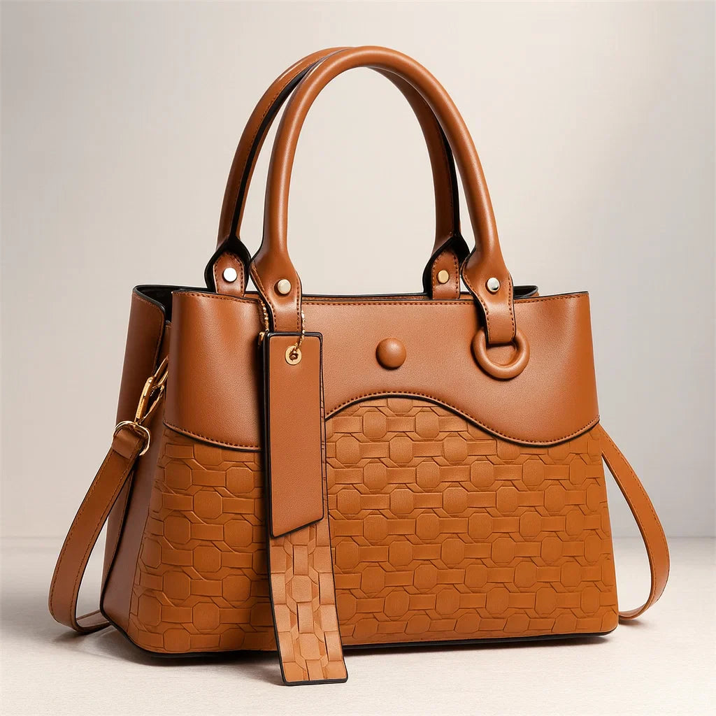 Elegant Square Tote Bag for Everyday Use Brown