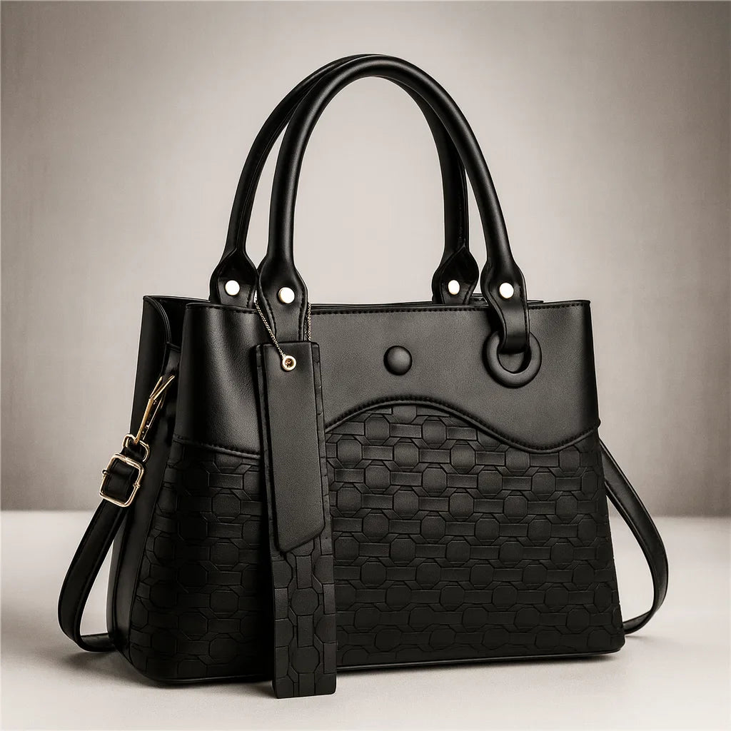Elegant Square Tote Bag for Everyday Use Black