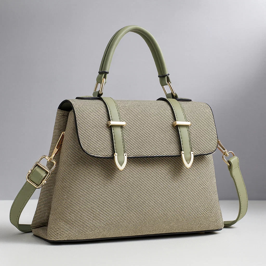 Elegant Solestre Shoulder Bag Light Gray