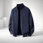 Men's Knit Jacket – Valmoro Lattini Style Navy