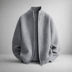 Men's Knit Jacket – Valmoro Lattini Style Light Gray