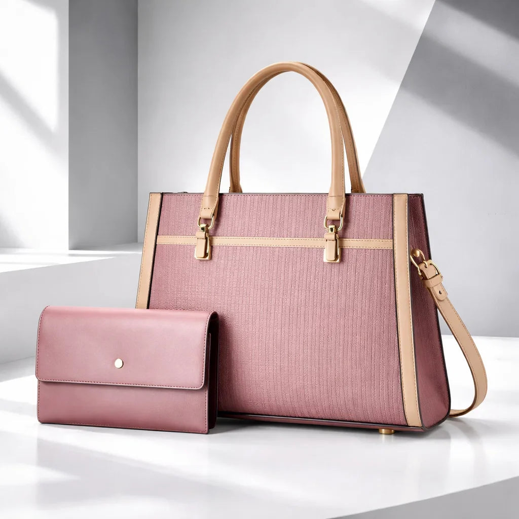 Elegant Contrast Set for Stylish Outfits Pink