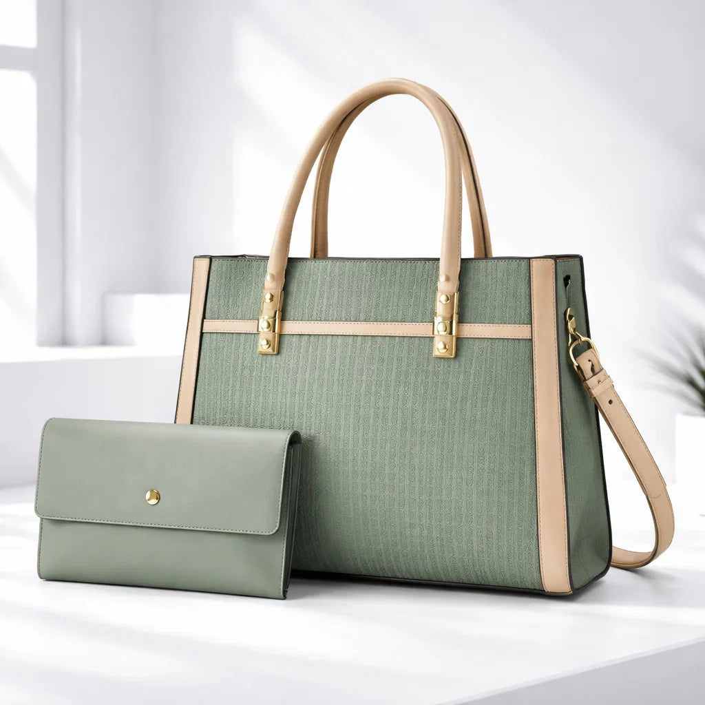 Elegant Contrast Set for Stylish Outfits Green