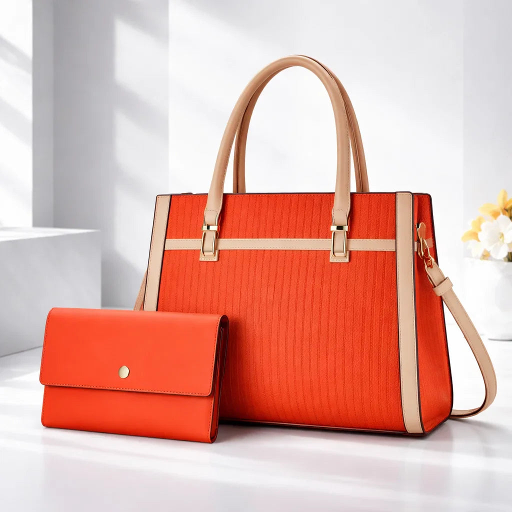 Elegant Contrast Set for Stylish Outfits Red