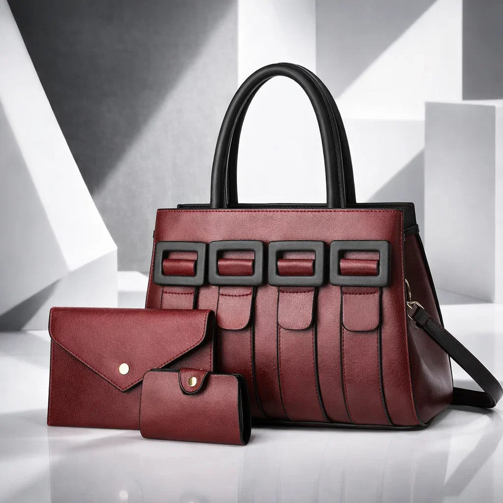 Stylish Forma Handbag for Everyday Use Deep red