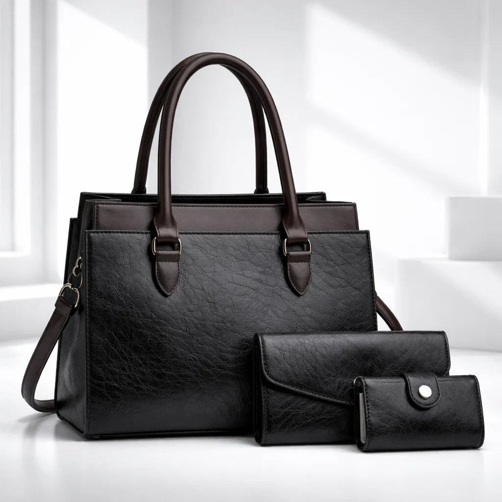 Elegant Tote Bag Set for Stylish Outings Black