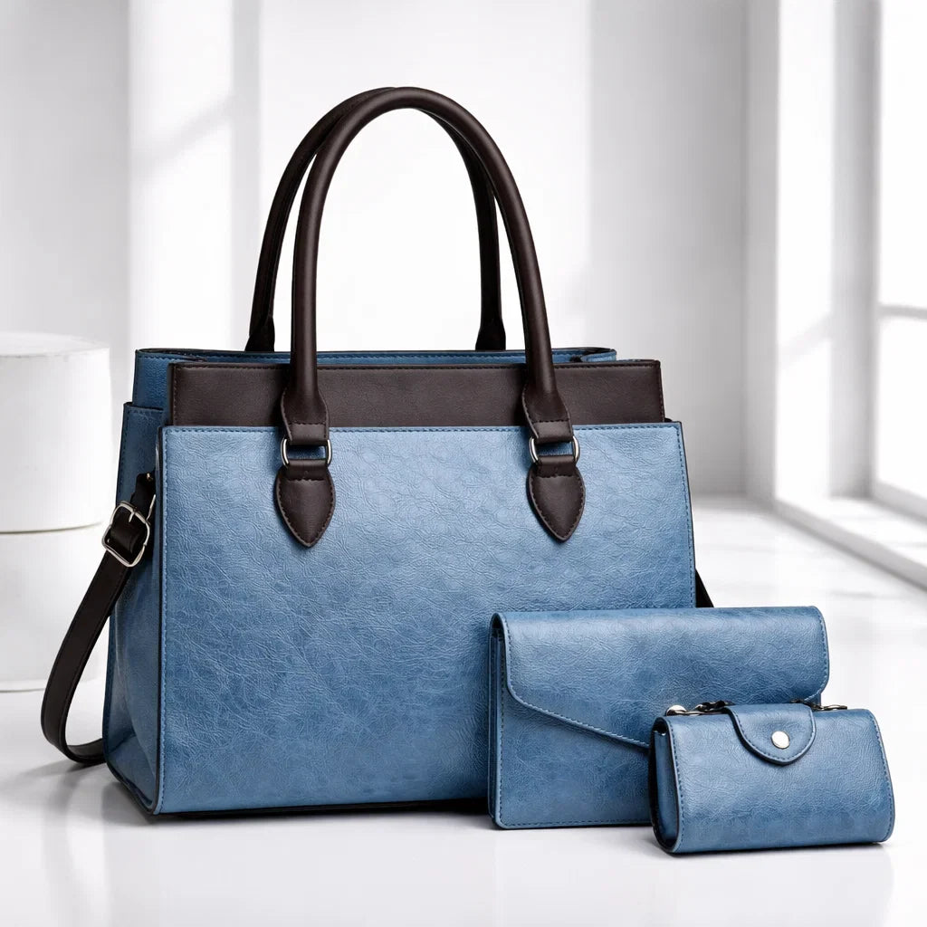 Elegant Tote Bag Set for Stylish Outings Blue