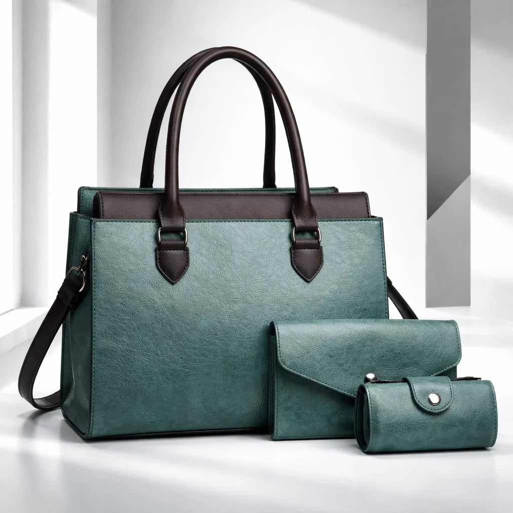 Elegant Tote Bag Set for Stylish Outings Green