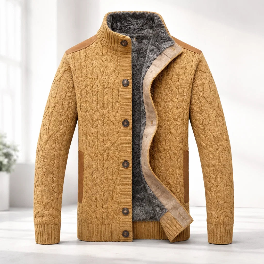 Men's Ardent Cardigan by Montavio Light Brown