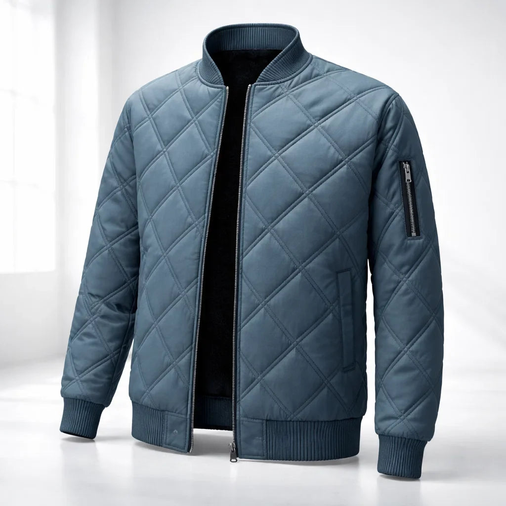 Men's Quilted Jacket – Valnero Style Grey