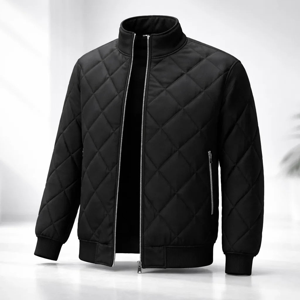 Men's Quilted Jacket – Valnero Style Black1