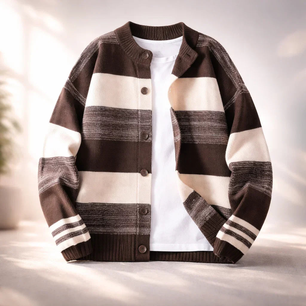 Men's Strivano Cardigan - Stylish and Comfortable Knitwear for Every Occasion Grey