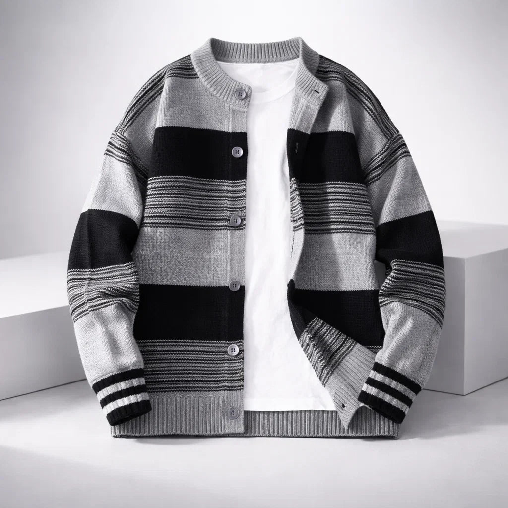 Men's Strivano Cardigan - Stylish and Comfortable Knitwear for Every Occasion Grey1
