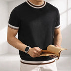 Men's Stripe Tee - Stylish and Comfortable Top Black