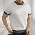 Men's Stripe Tee - Stylish and Comfortable Top White