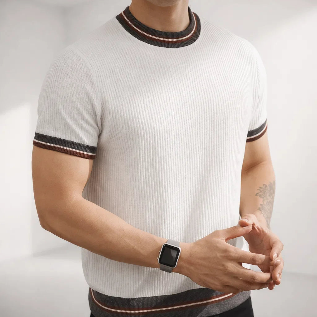 Men's Stripe Tee - Stylish and Comfortable Top-MODAUTLET