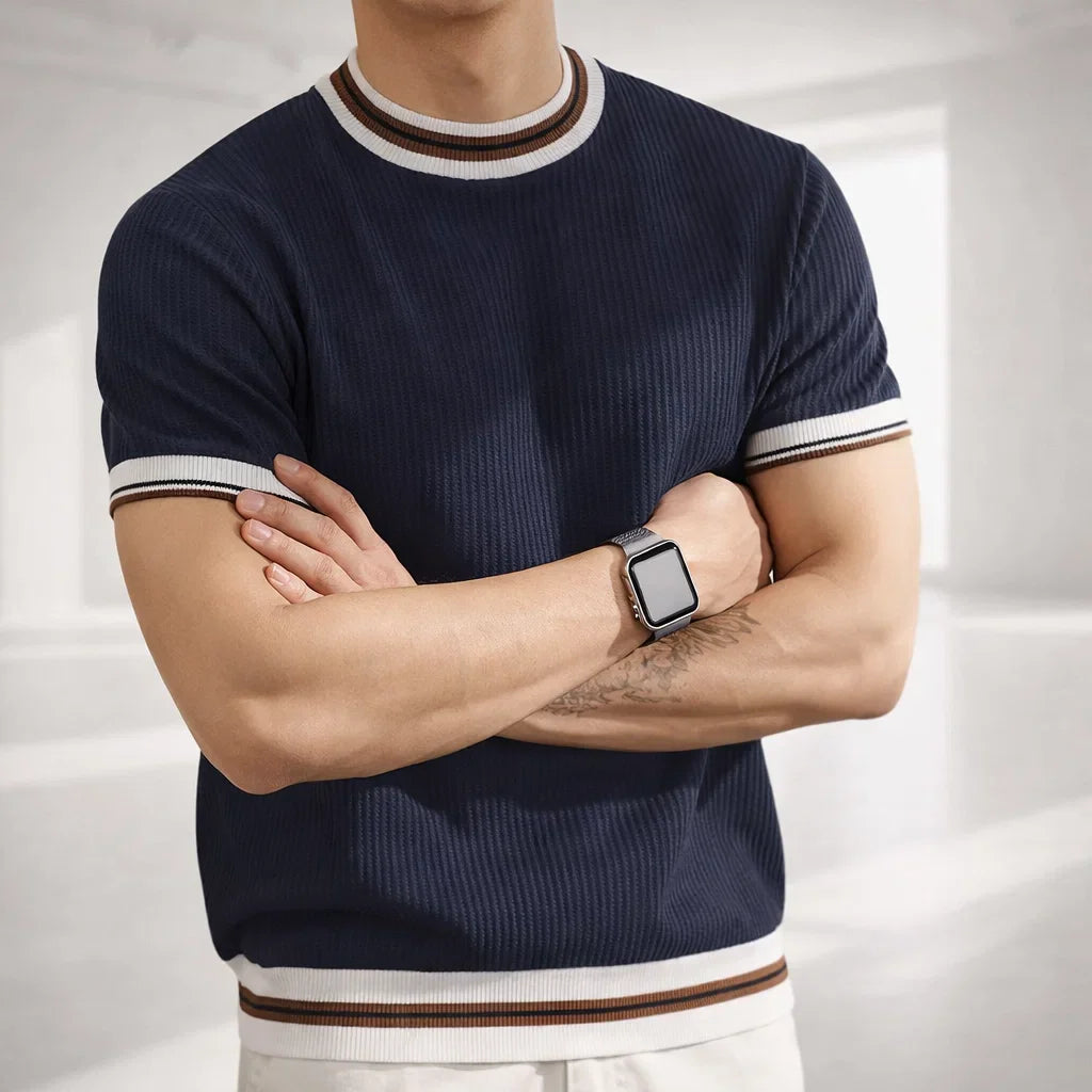Men's Stripe Tee - Stylish and Comfortable Top-MODAUTLET
