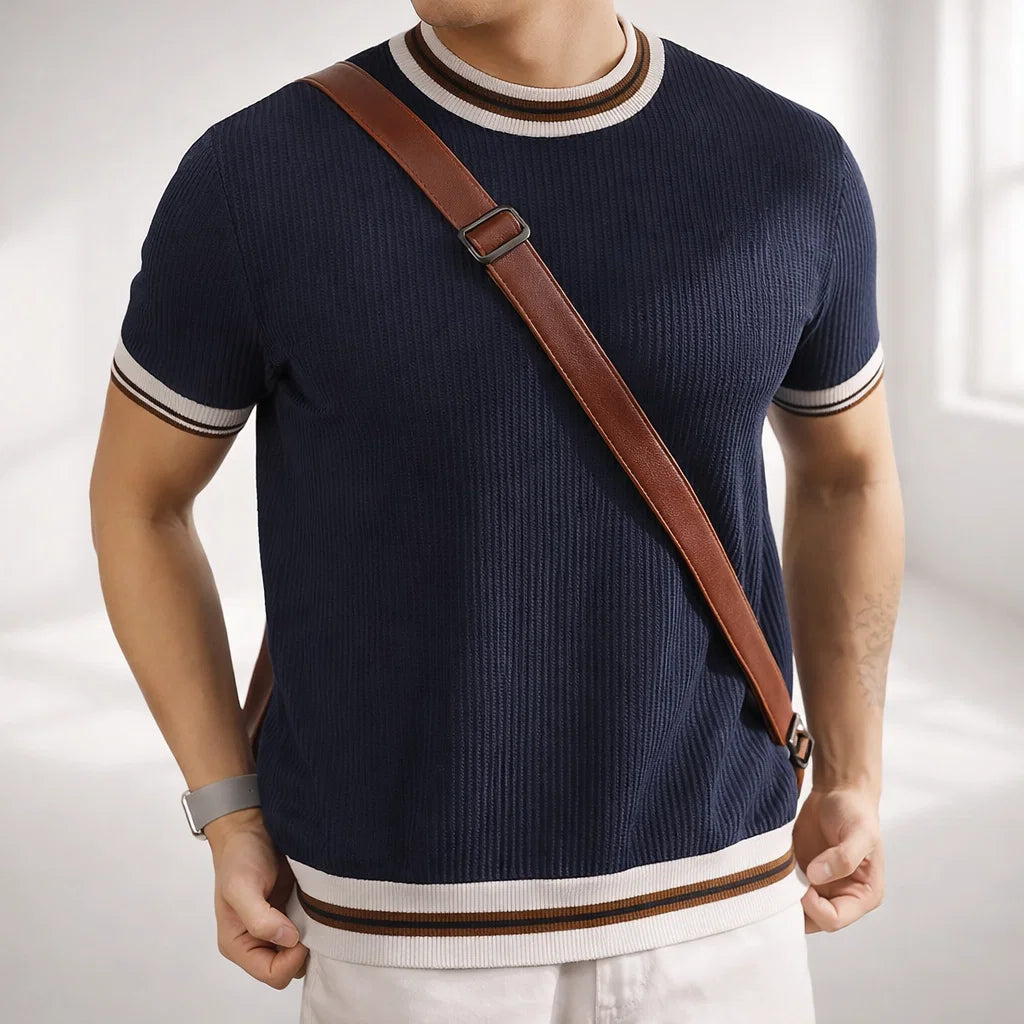 Men's Stripe Tee - Stylish and Comfortable Top-MODAUTLET