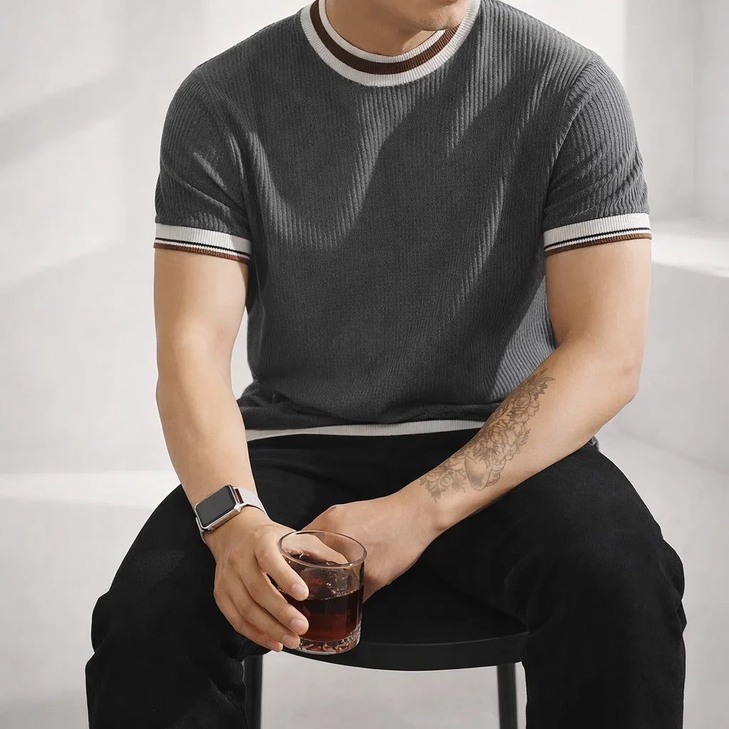 Men's Stripe Tee - Stylish and Comfortable Top-MODAUTLET