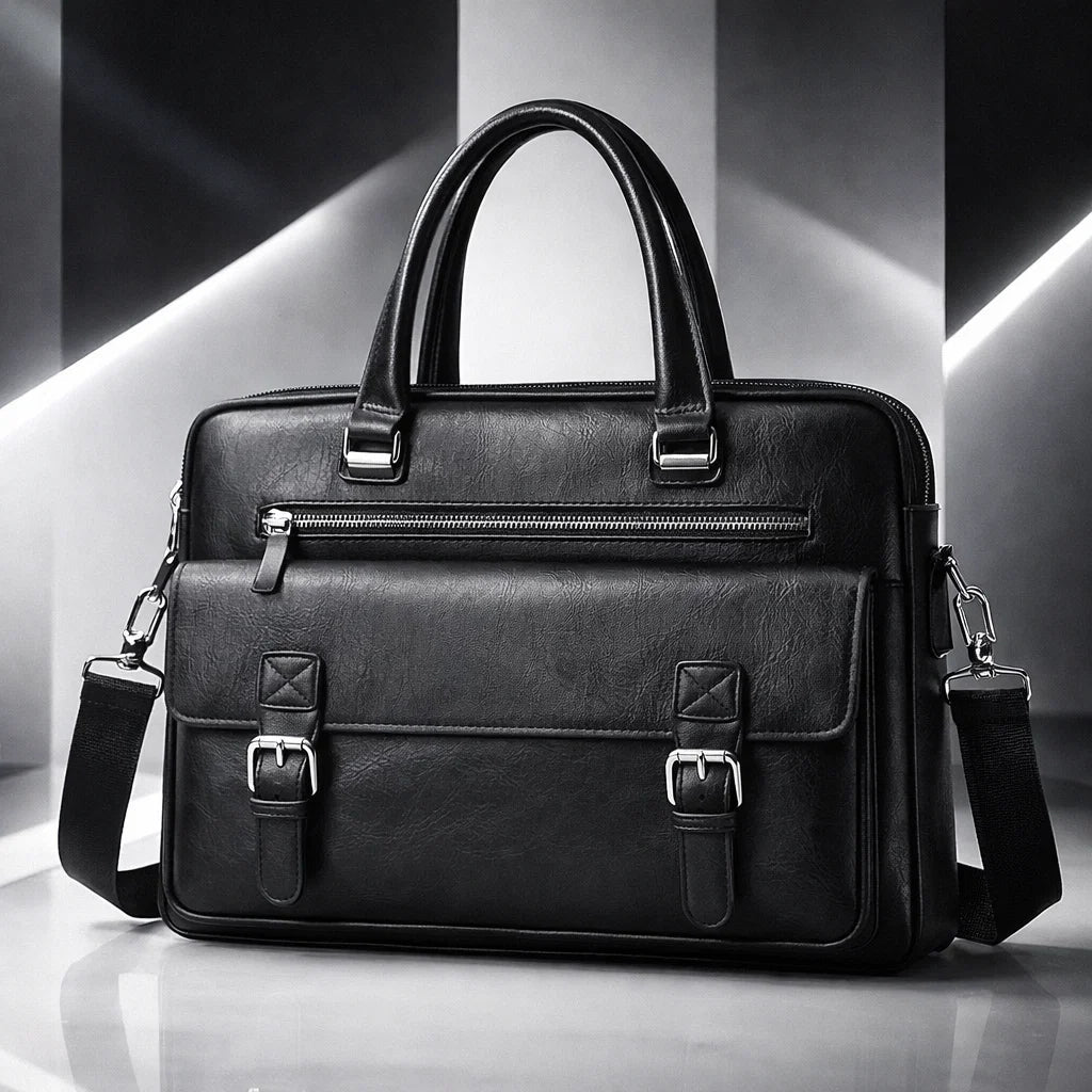 Premium Leather Briefcase for Professionals Black