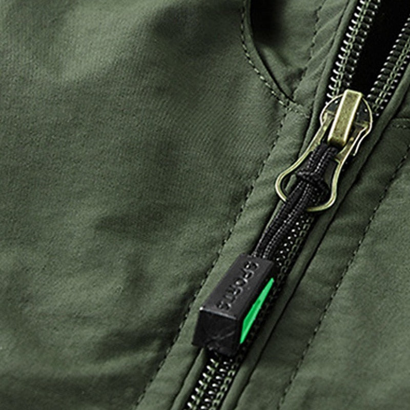 Colete utilitário de pesca com vários bolsos para homem