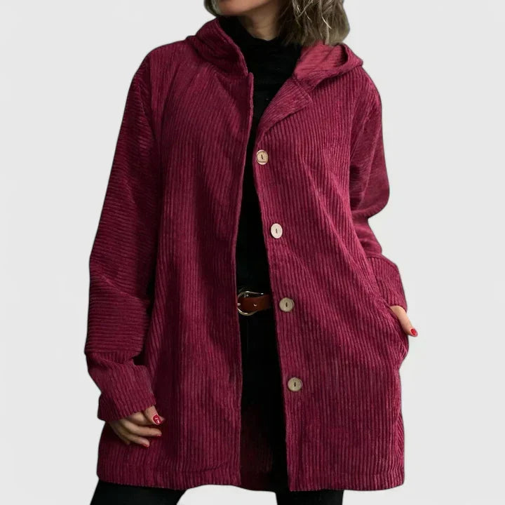 Women's Corduroy Hooded Jacket