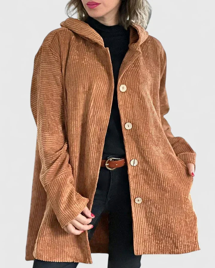 Women's Corduroy Hooded Jacket