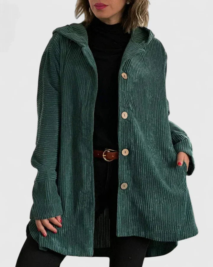 Women's Corduroy Hooded Jacket
