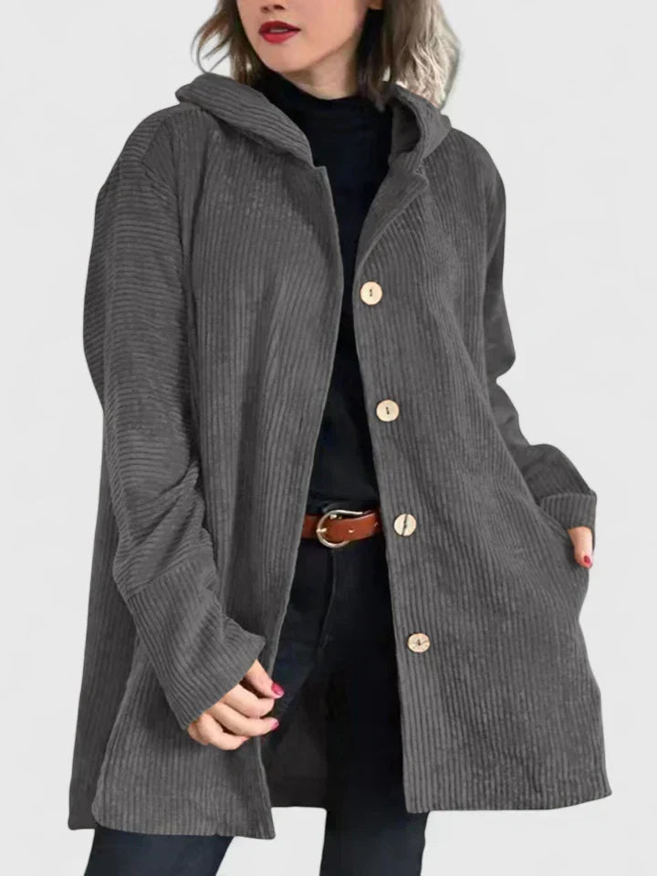 Women's Corduroy Hooded Jacket