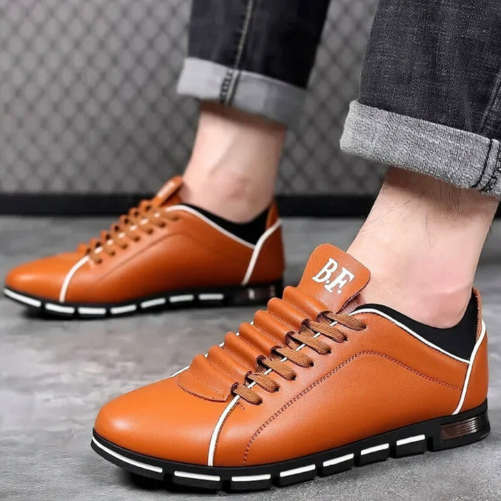 Men's Trendy Leather Shoes-MODAUTLET