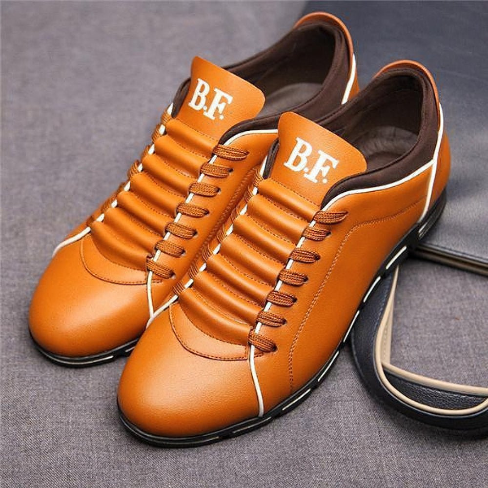 Men's Trendy Leather Shoes-MODAUTLET