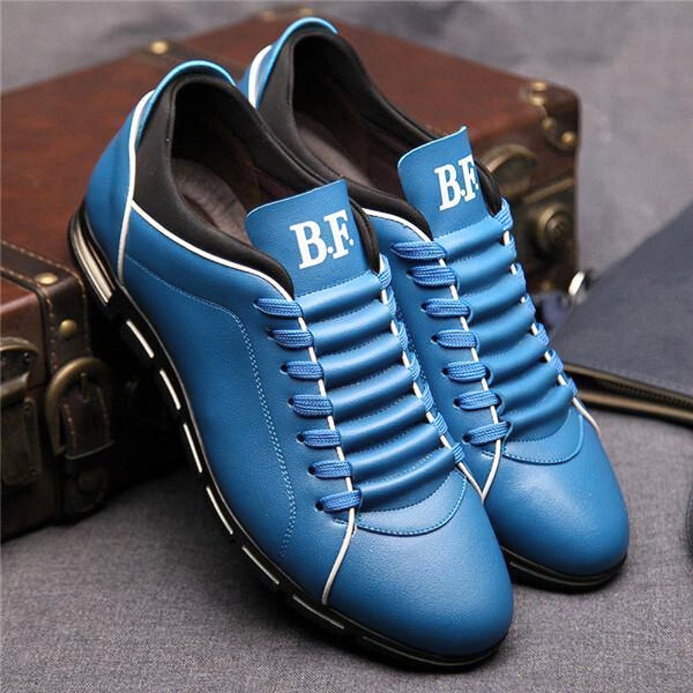 Men's Trendy Leather Shoes Blue