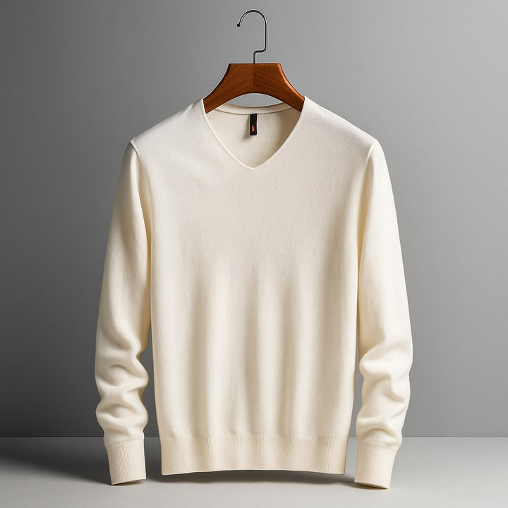 Pánský moderní oversized kardigan s výstřihem do V v cínové barvě
