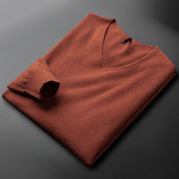 Pánský moderní oversized kardigan s výstřihem do V v cínové barvě